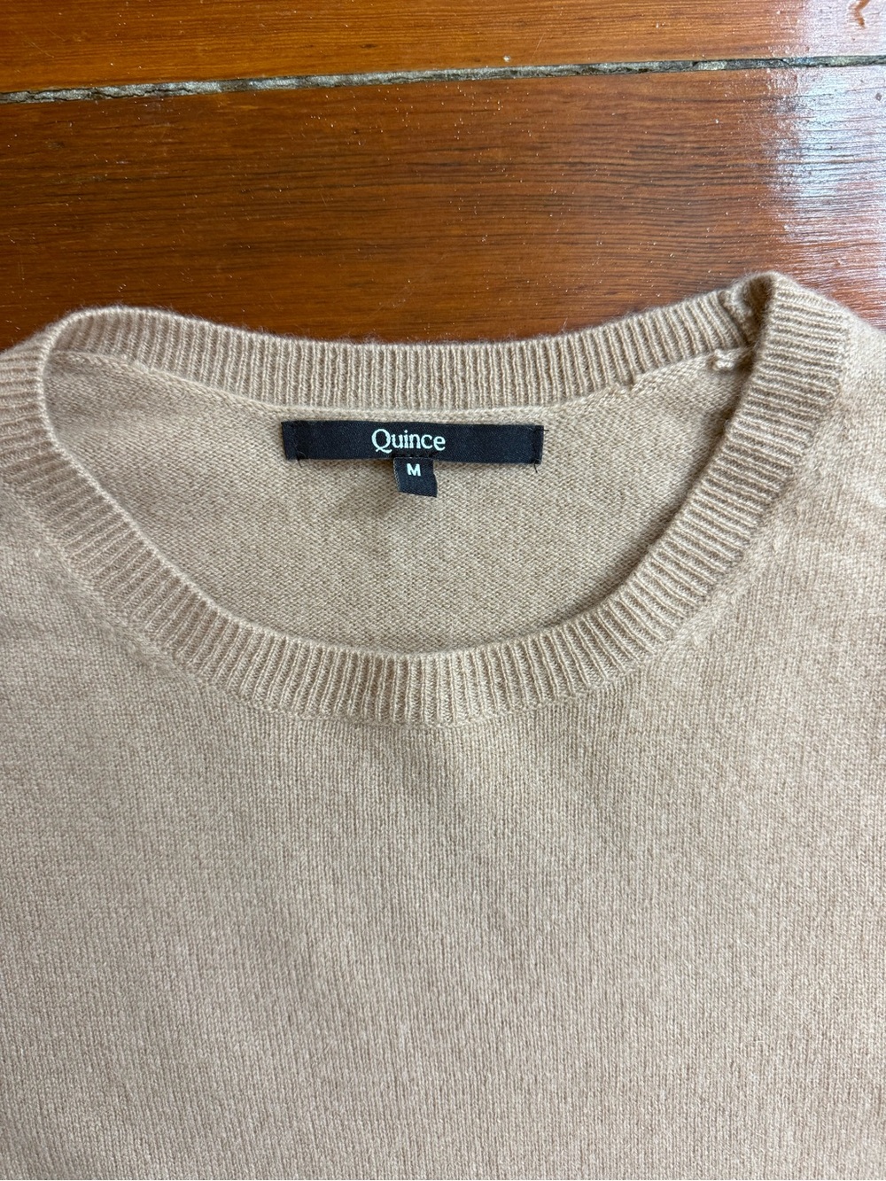 Quince Mongolian Cashmere Crewneck Sweater in Teak Sz Medium 🍄 - Picture 4 of 8